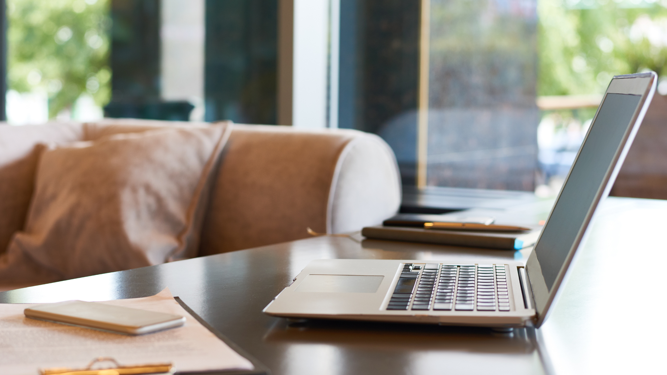 Image of a laptop on a desk